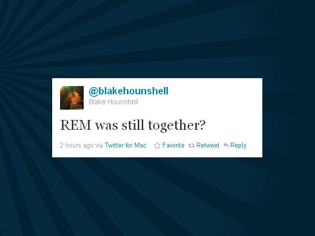 The day after: REM splits, tweeters react 
