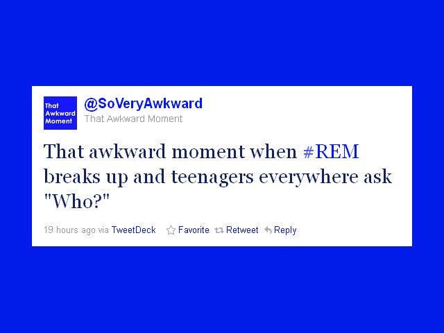 The day after: REM splits, tweeters react 