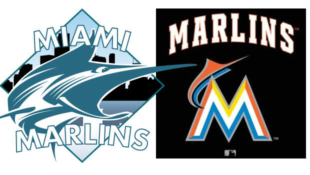 CBSNews.com version of the Marlins' new logo, left, and the logo leaked to the Internet 