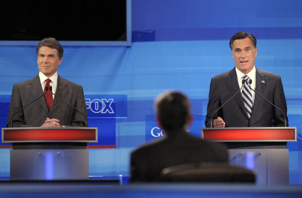 Mitt Romney and Rick Perry 
