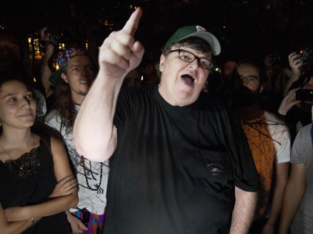 Michael Moore joins "Occupy Wall Street" protest 
