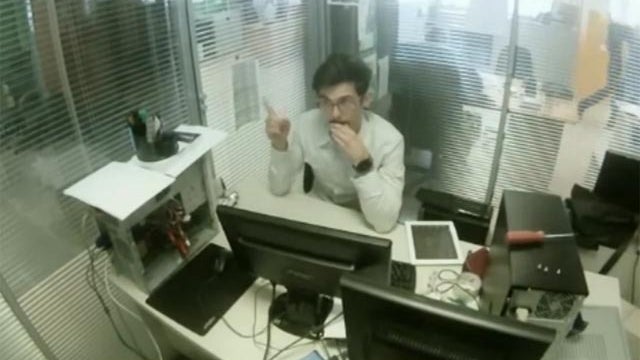 "the stampede" by biting elbows, parkour office escape 