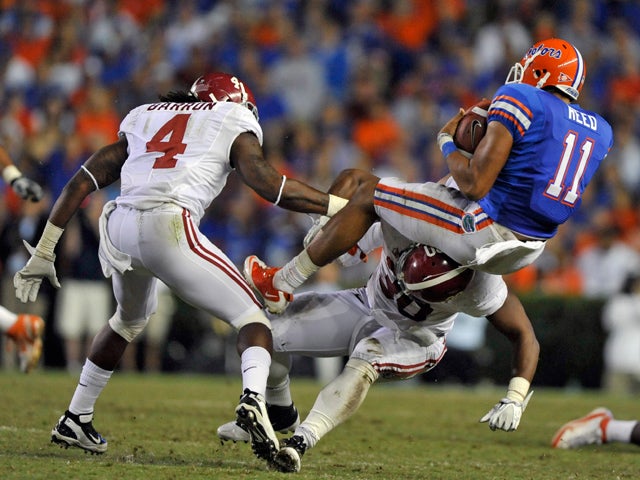 Jordan Reed makes a leaping catch  