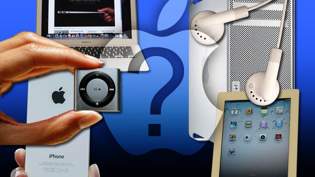 iPod, iPhone, Macbook Air, Mac Tower 