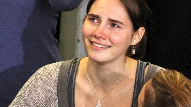 Amanda Knox at Seattle-Tacoma International Airport Oct. 4, 2011, in Seattle. 