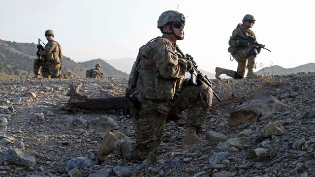 U.S. troops on patrol in Paktika province, Afghanistan 