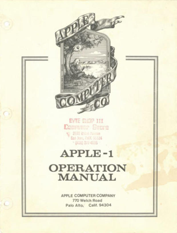 1976: Apple 1 manual cover 