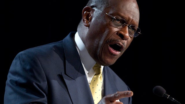  Republican presidential hopeful Herman Cain gestures during a speech at the Values Voter Summit on Friday, Oct. 7, 2011, in Washington. 
