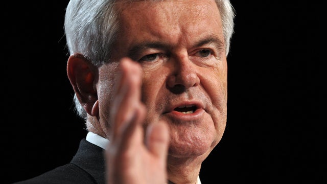 US Republican presidential hopeful former House Speaker Newt Gingrich addresses the Family Research Council's Values Voter Summit in Washington on October 7, 2011. 