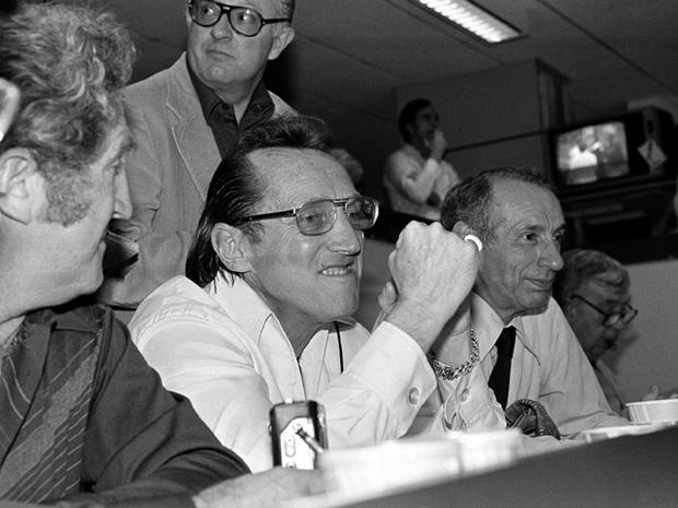 Al Davis grins broadly as the Raiders moved toward a win in the Super Bowl 