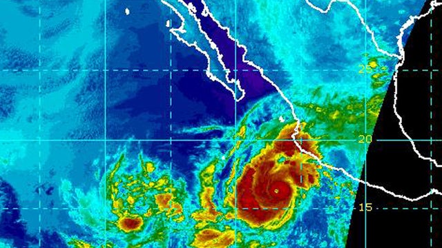 Satellite image of Hurricane Jova 