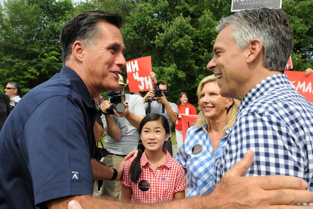 Mitt Romney and Jon Huntsman 