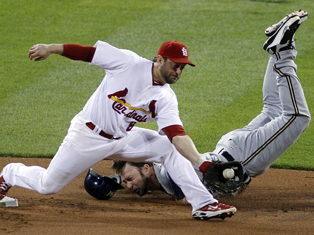 Mark Kotsay is out at second 