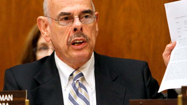 Rep. Henry Waxman, D-Calif., holds up a memo on Capitol Hill in Washington Oct. 14, 2011, during House hearing on "Continuing Developments Regarding the Solyndra Loan Guarantee." 