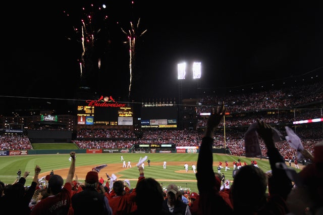 St. Louis Cardinals and their fans celebrate 
