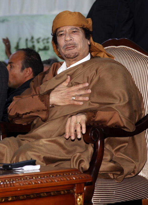 Libyan leader Muammar Qaddafi 