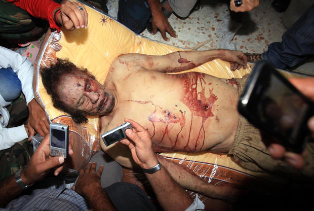 Body of Moamer Kadhafi 