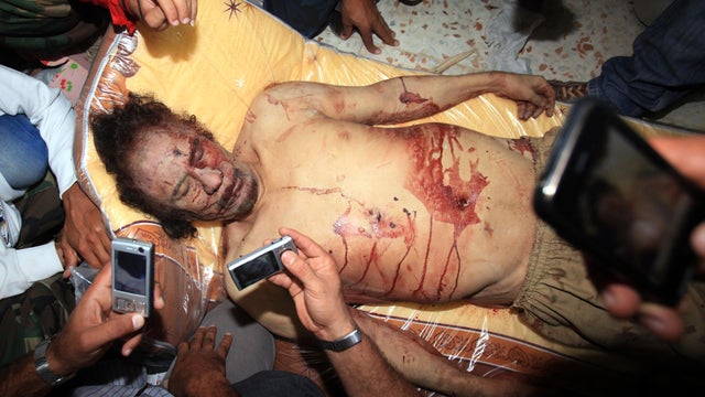 Body of Moamer Kadhafi 