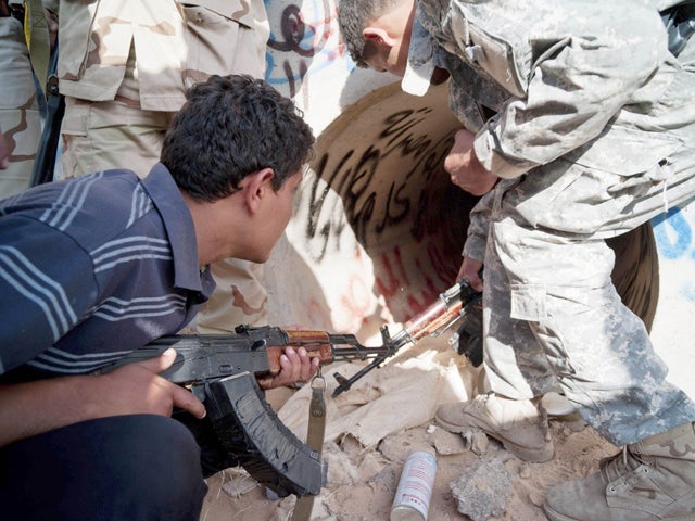 tunnels where Moammar Gadhafi is claimed to have been found 