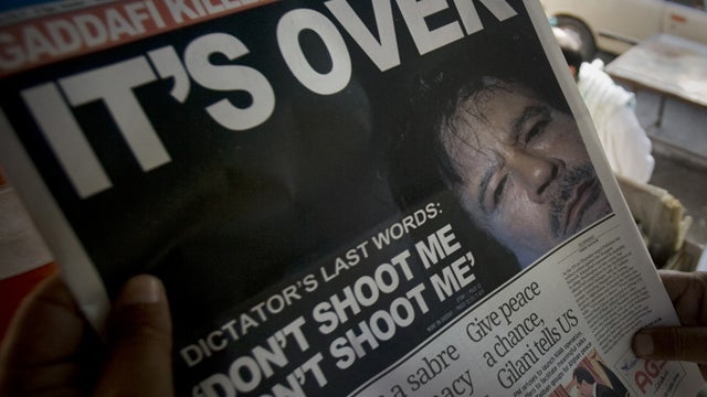 The death of Muammar Qaddafi 