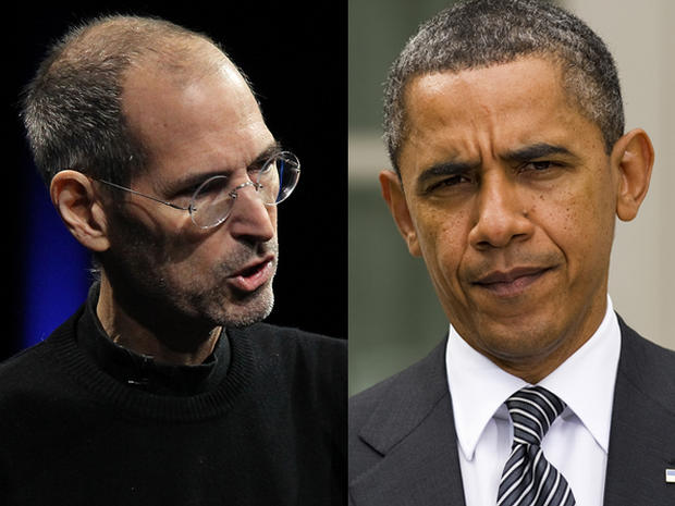 Apple CEO Steve Jobs and US President Barack Obama 