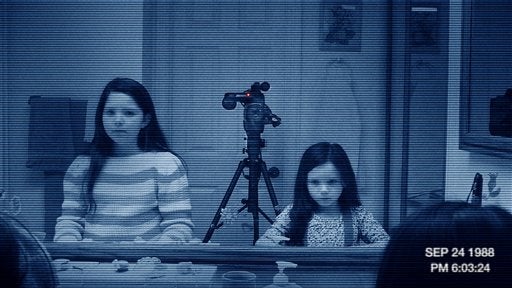 Scene is shown from "Paranormal Activity 3" 