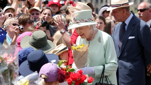 Queen Elizabeth II greets the crowd along the Brisbane River Oct. 24, 2011, in Brisbane, Australia. The Queen and Duke of Edinburgh are on a 10-day visit to Australia and will travel to Canberra, Brisbane, and Melbourne before heading to Perth for the Com 