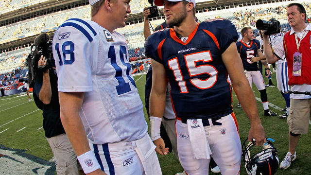 Peyton Manning and Tim Tebow 