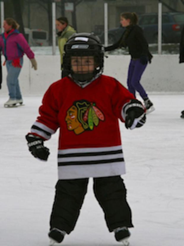 12.31.11 - Top 3 Outdoor Ice Skating Rinks - Blackhawks Kid-Kenaz-Mara 