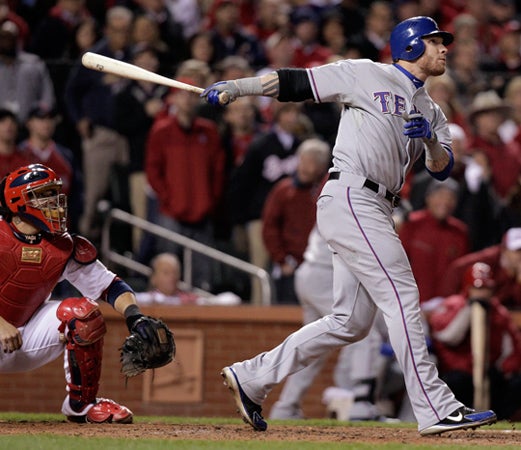 Josh Hamilton hits a two-run home run  