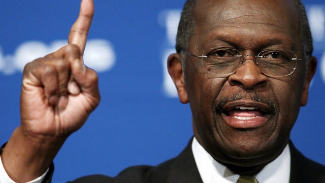	WASHINGTON, DC - OCTOBER 31: Republican presidential candidate Herman Cain speaks at the National Press Club October 31, 2011 in Washington, DC. During a question and answer portion of the program, Cain called the accusations of sexual harassment against 