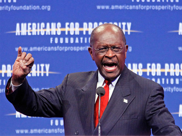 Republican presidential candidate Herman Cain speaks at the Defending the American Dream Summit, Friday, Nov. 4, 2011, in Washington. 