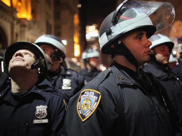 New York City Police face off with Occupy Wall Street protesters 