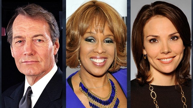 From left, Charlie Rose, Gayle King and Erica Hill, hosts of the brand new CBS News morning broadcast. 