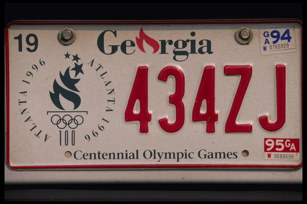 1996 Olympic Games License Plate 