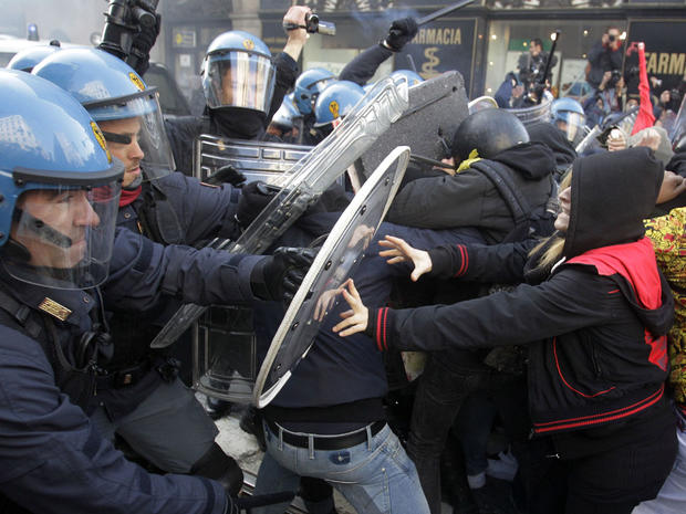 Italy Milan riots 