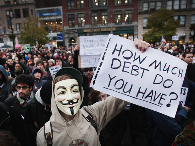 A large gathering of protesters affiliated with the Occupy Wall Street movement attend a rally in Union Square Nov. 17, 2011, in New York City. 