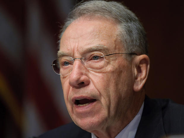 Senator Chuck Grassley, R-IA, questions a witness during a Senate Judiciary Committee's Antitrust, Competition Policy and Consumer Rights Subcommittee, hearing on the AT&T/T-Mobile merger, on May 11, 2011 in the Dirksen Senate Office Building on Capitol H 
