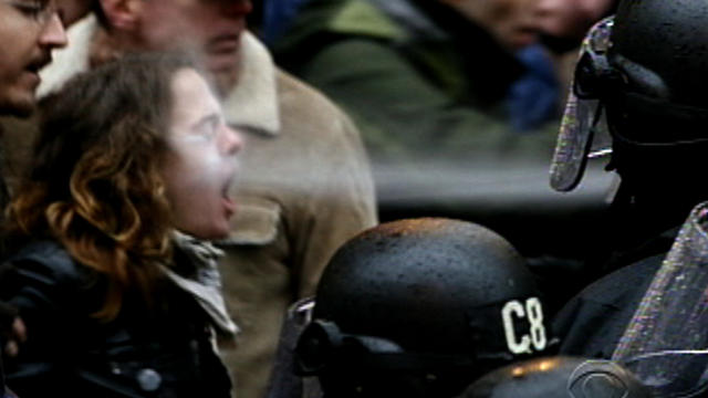 Occupy protesters face pepper spray 
