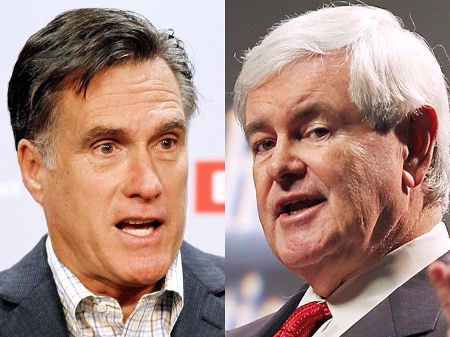 Mitt Romney and Newt Gingrich 