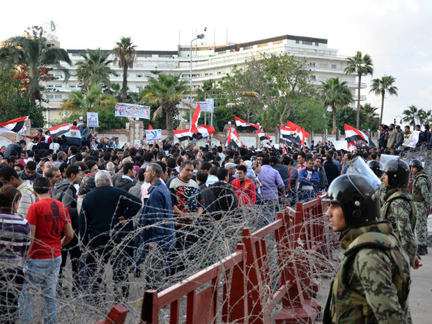 protesters demonstrate outside the northern military command headquarters  