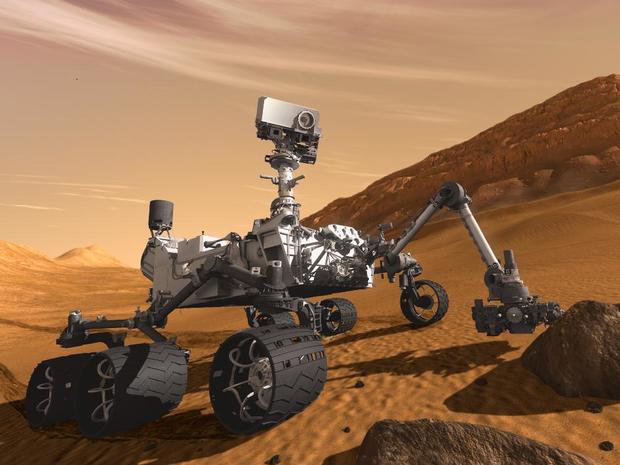 An artist's rendition of the Curiosity robot designed for round-the-clock scientific experiments. 