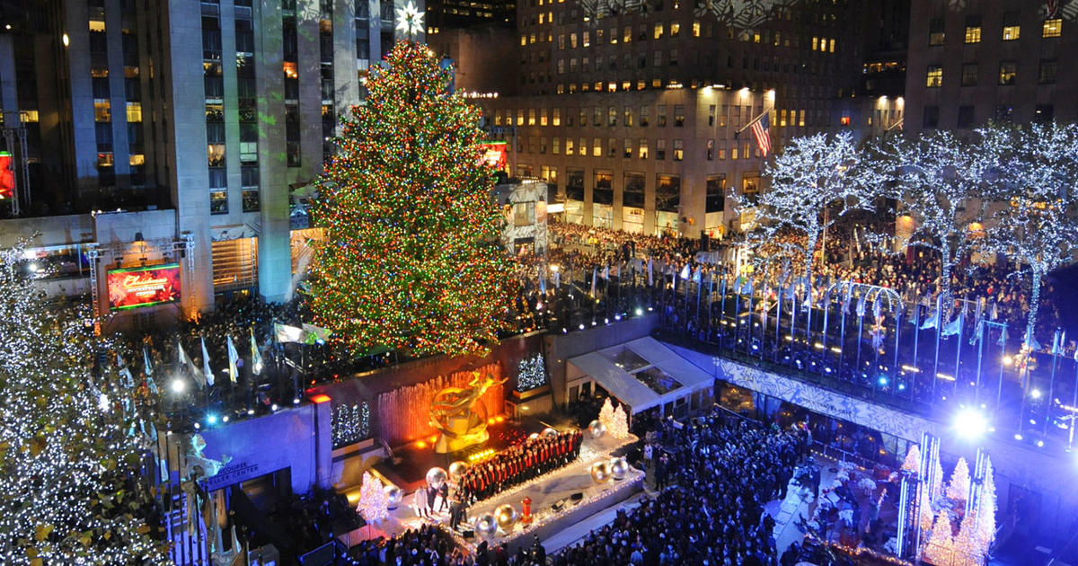 The Rockefeller Center Christmas tree lights up CBS News