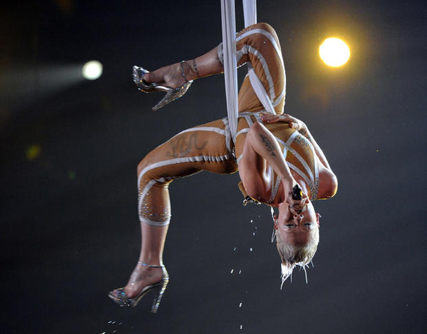 Pink performs at the 52nd Annual Grammy Awards in 2010 