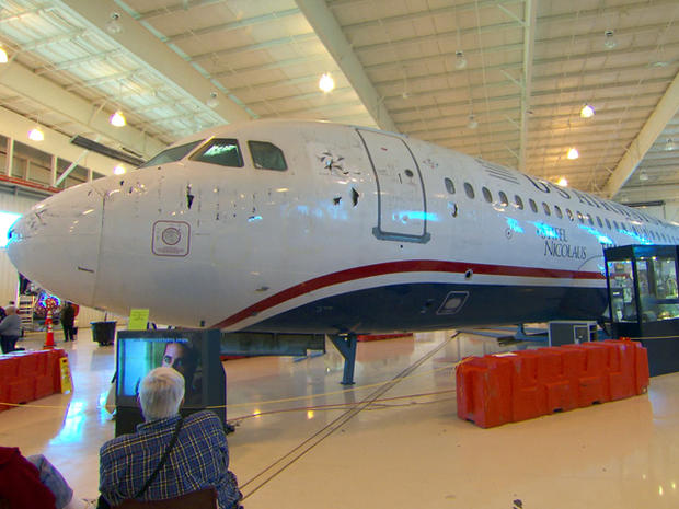 The Miracle On The Hudson Flight 1549 is on exhibit at  Carolinas Aviation Museum in Charlotte.   