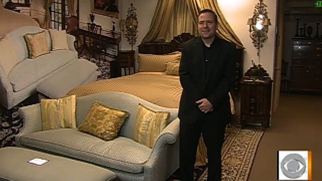 Julien's Auctions Presient Darren Julien in the recreation of the bedroom where Michael Jackson died 