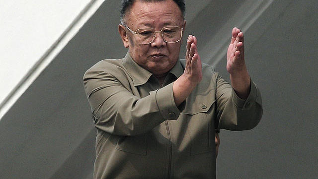 In this Oct. 10, 2010 photo, North Korean leader Kim Jong Il applauds following a massive military parade marking the 65th anniversary of the communist nation's ruling Workers' Party in Pyongyang, North Korea.  