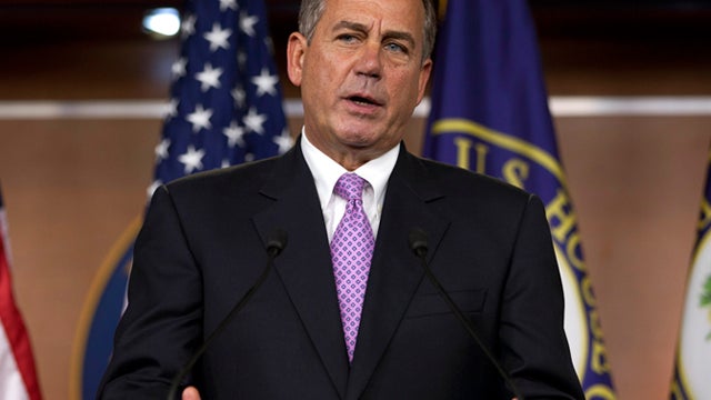 Speaker of the House John Boehner of Ohio speaks at a news conference to announce an agreement for a 2-month extension to the payroll tax cut on Capitol Hill Thursday, Dec. 22, 2011, in Washington. 