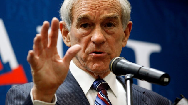 Rep. Ron Paul, R-Texas, campaigns at the Cass County Community Center in Atlantic, Iowa, Dec. 29, 2011. 