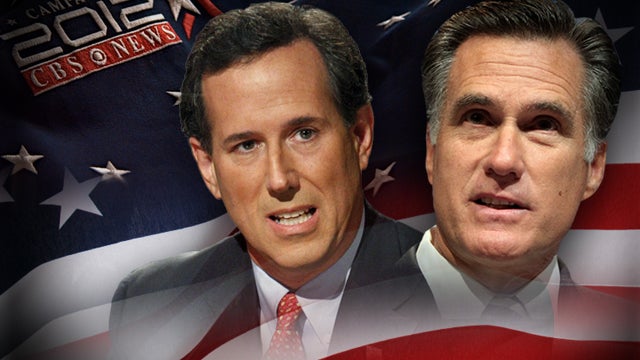 2012 - lowa Elections Mitt Romney Rick Santorum 